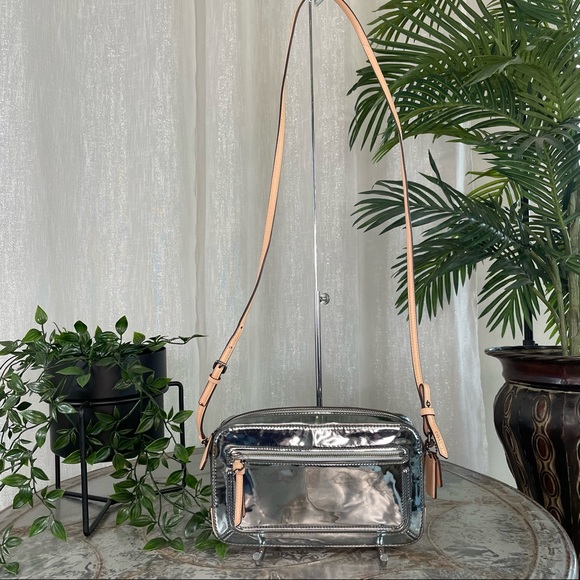 COACH POPPY MIRROR METALLIC FLIGHT BAG Style: F25056 - Picture 2 of 16